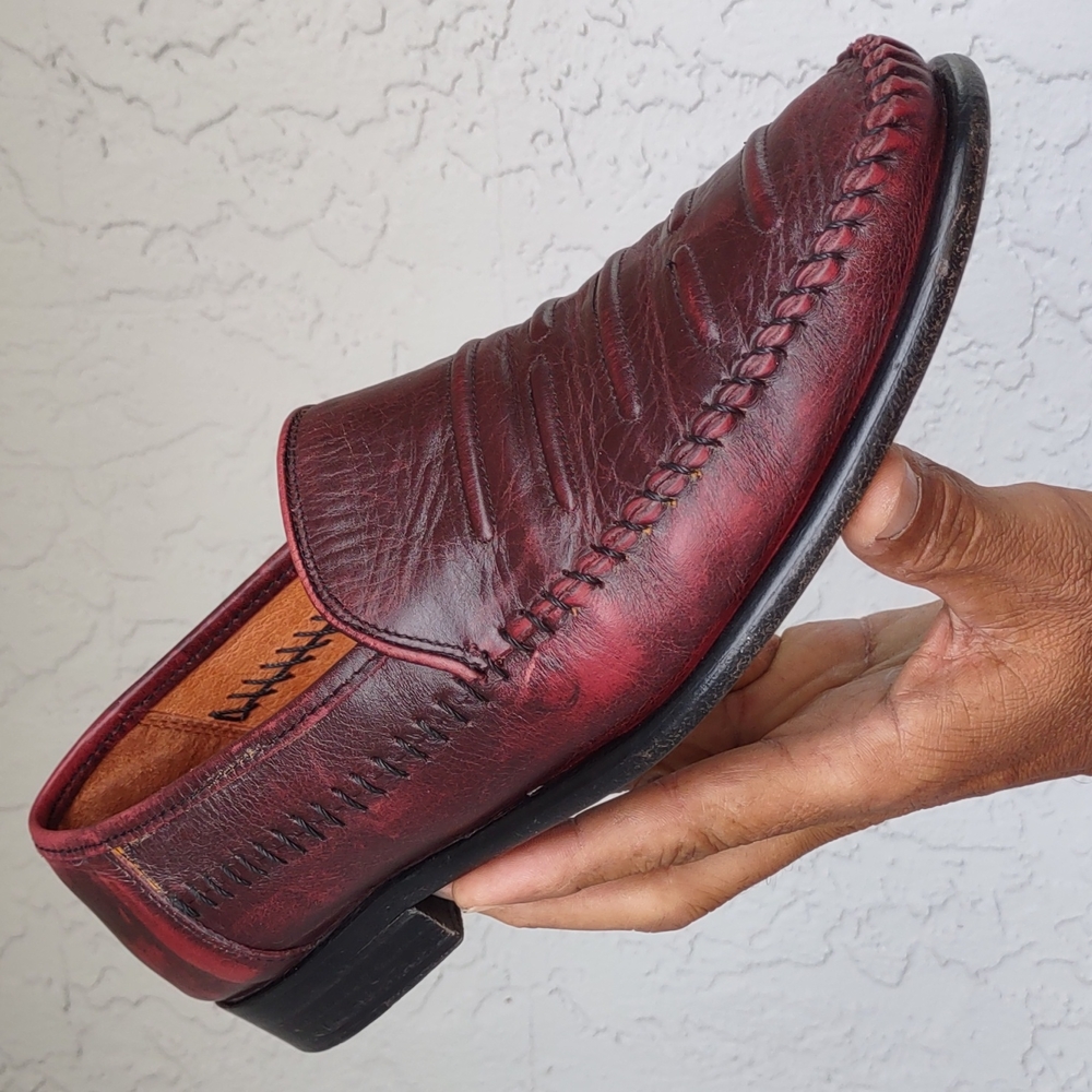 SAN REMO VINTAGE MEN'S ALL LEATHER LUXURY SLIP ON  ITALIAN LOAFER/DRIVER